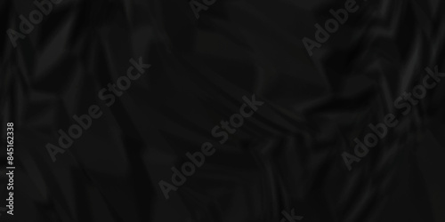 Black crumpled paper background texture pattern overlay. crinkled wrapper rumple wrinkled high resolution arts craft and Seamless black crumpled paper.	
 photo