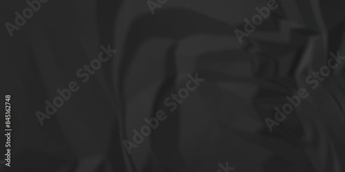 Black crumpled paper background texture pattern overlay. crinkled wrapper rumple wrinkled high resolution arts craft and Seamless black crumpled paper.	
