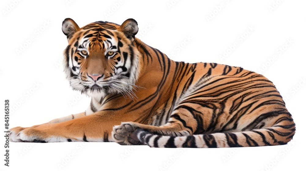 Obraz premium Tiger isolated white background