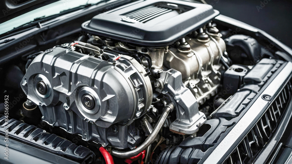 Car engine isolated on a white background Car engine isolated on a white background