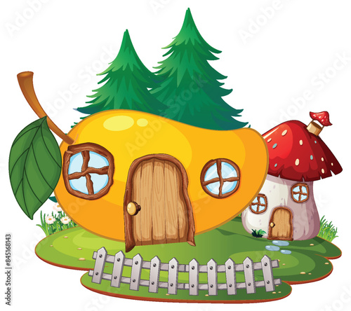 Charming homes in a fantasy forest