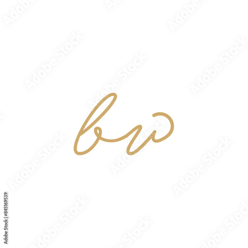 BV initial logo design vector stock gold. BV initials signature logo. Handwritten logo vector templates. Hand drawn Calligraphy lettering Vector illustration.