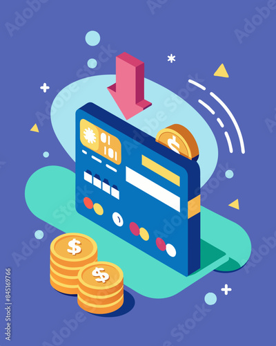 The compounding interest on my credit card creates a neverending cycle of debt leaving me struggling to keep up.. Vector illustration