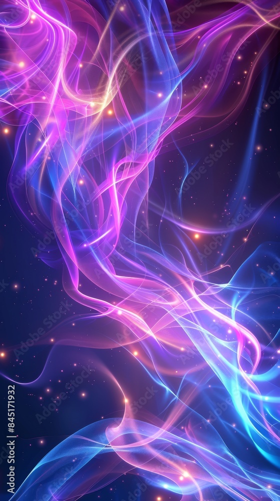 A colorful, swirling mass of light and stars. The colors are bright and vibrant, creating a sense of energy and excitement. The stars are scattered throughout the image. Overall A colorful, swirling mass of light and stars. The colors are bright and vibrant, creating a sense of energy and excitement. The stars are scattered throughout the image. Overall