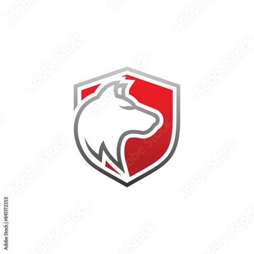 wolf shield logo design
