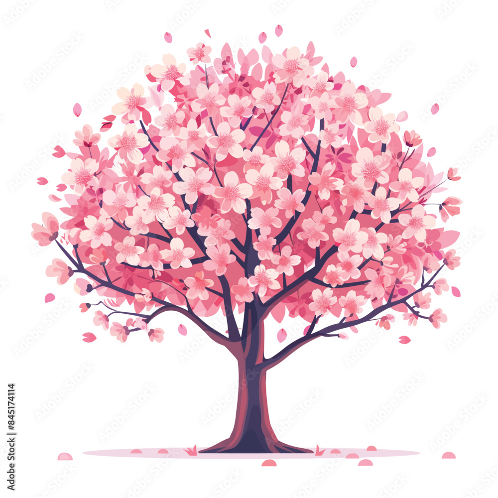 Cherry blossom illustrations illustration isolated on white background Cherry blossom illustrations illustration isolated on white background