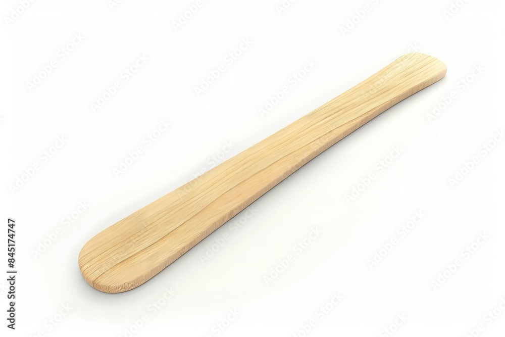 Simple wooden spatula isolated on white background. Minimalist design for kitchen use. A natural cooking utensil essential in a modern kitchen. Perfect for cooking or serving. Generative AI Simple wooden spatula isolated on white background. Minimalist design for kitchen use. A natural cooking utensil essential in a modern kitchen. Perfect for cooking or serving. Generative AI