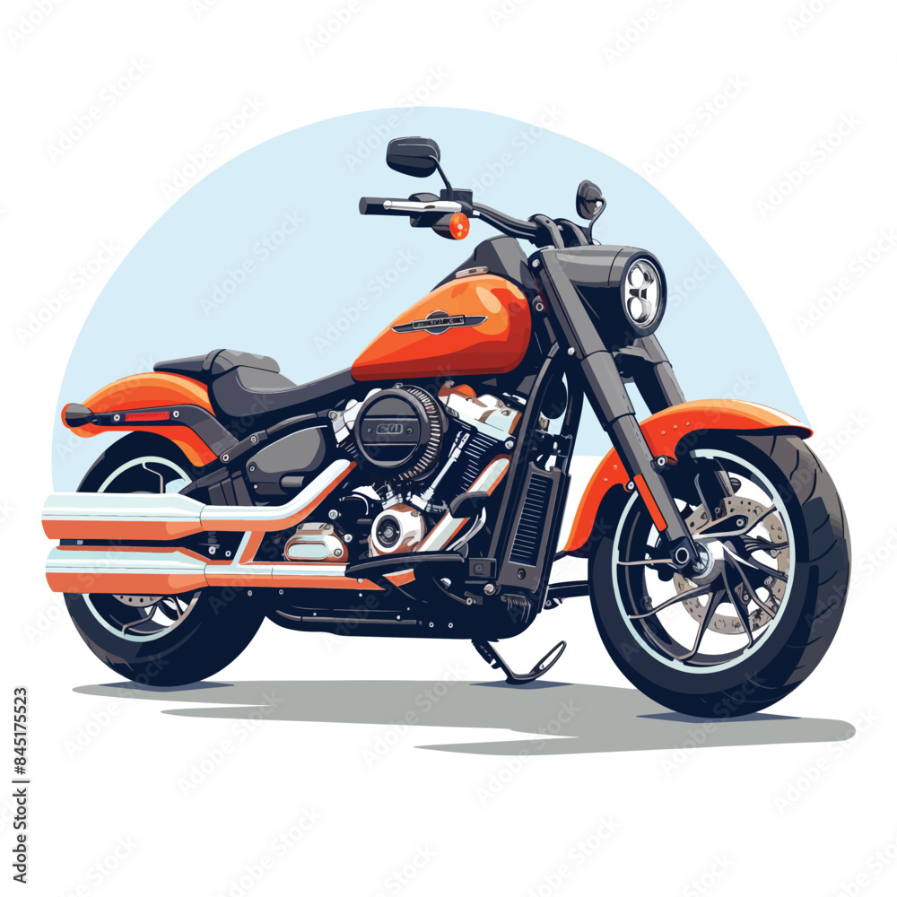 Red Motorcycle illustration isolated on white background Red Motorcycle illustration isolated on white background