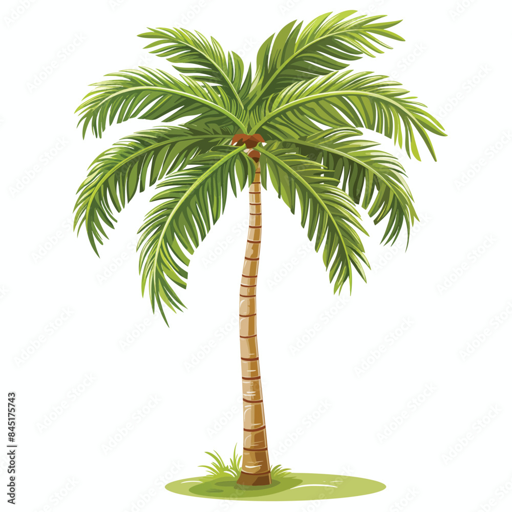 Obraz premium Palm tree illustration isolated on white background