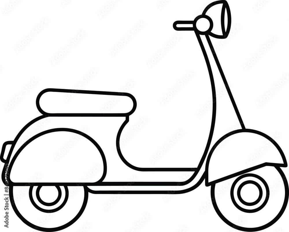scooter outline vector illustration eps 10 scooter outline vector illustration eps 10