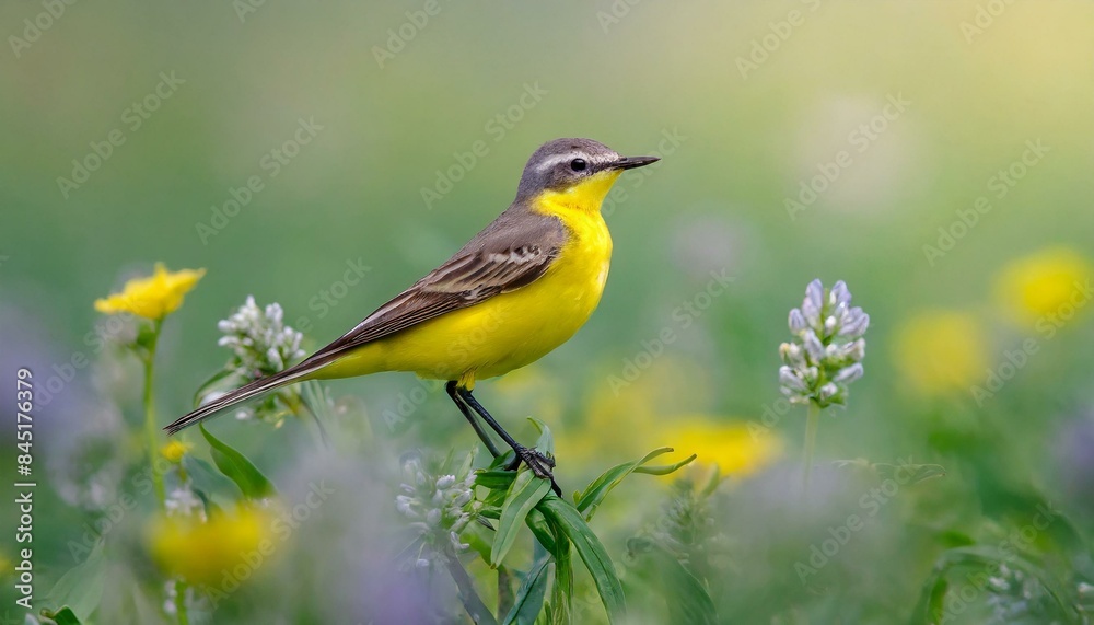 Yellow wagtail in wildlife Yellow wagtail in wildlife