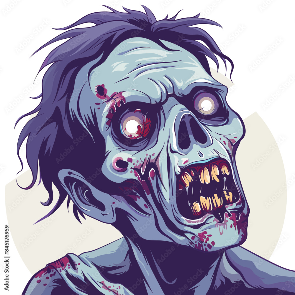 Zombie illustration isolated on white background Zombie illustration isolated on white background