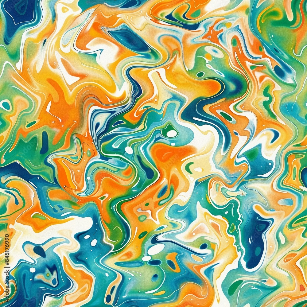 Obraz premium Abstract pattern in the style of psychedelic paintings