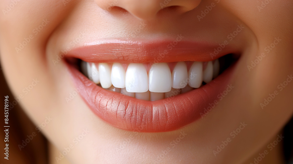 Close-up perfect female smile