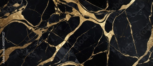 Panel kuchenny z motywem A black and gold marble texture background with swirling patterns