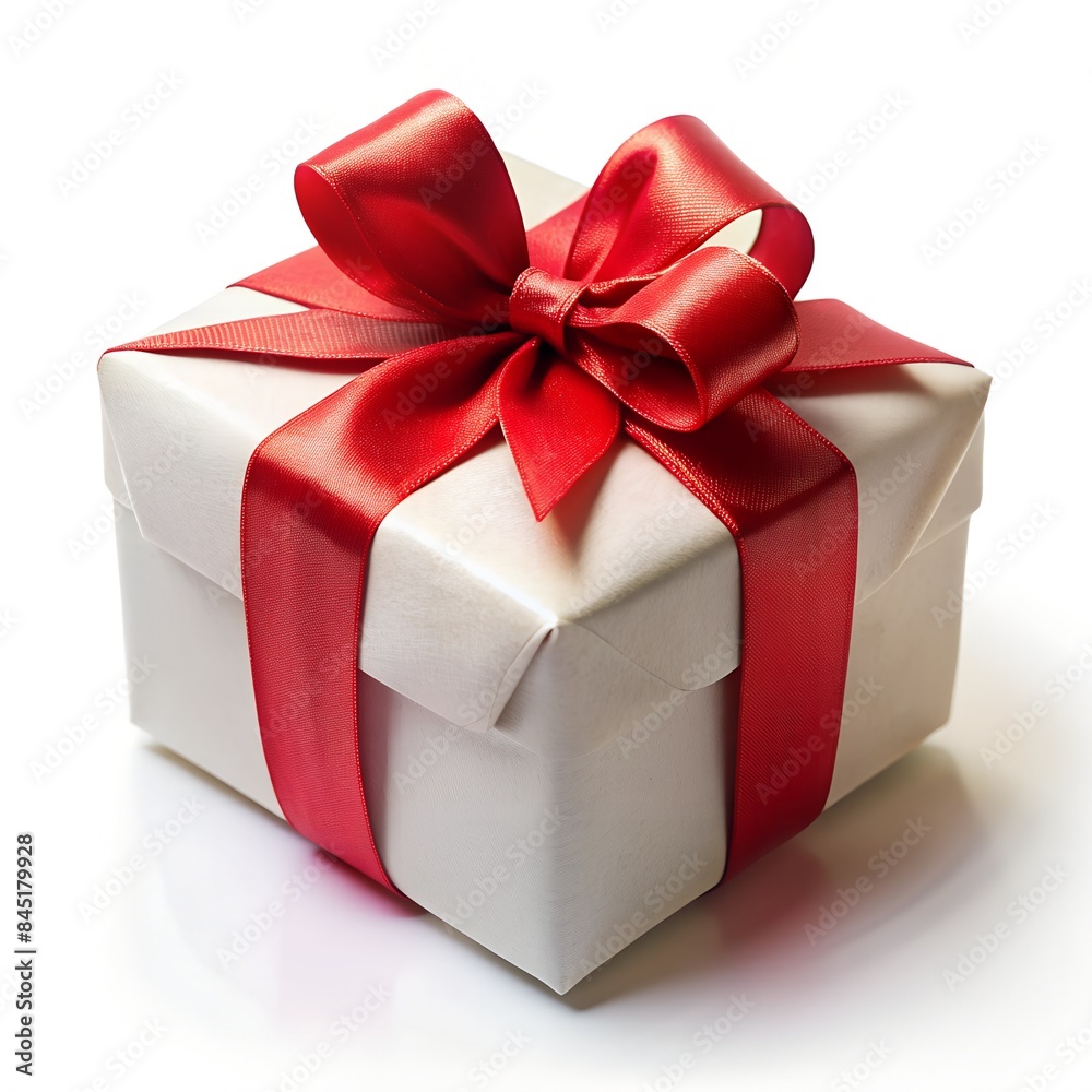 Fototapeta premium Paket - Geschenk - Weißer Hintergrund