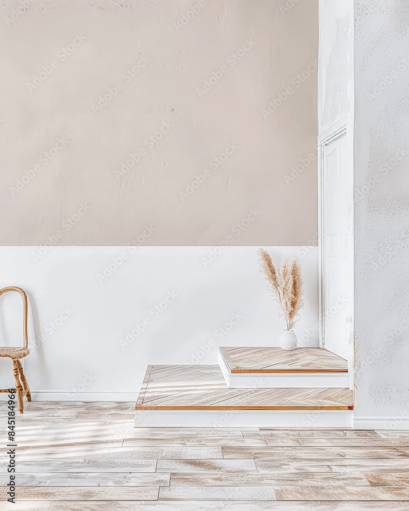Minimalist interior design composition with fancy ornaments and copyspace for text. Home decor concept image in earthy bright tones. Minimalist interior design composition with fancy ornaments and copyspace for text. Home decor concept image in earthy bright tones.
