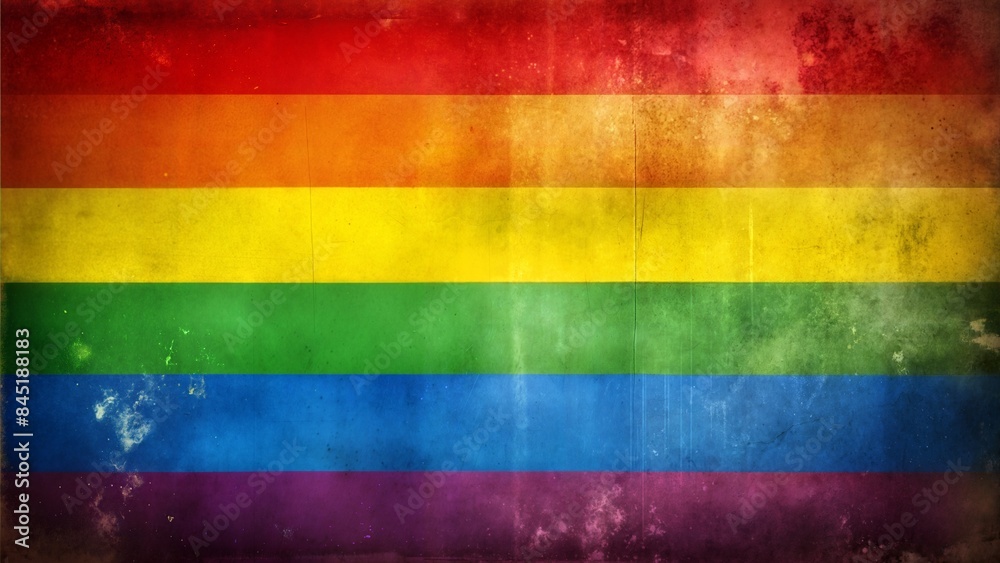 LGBTQ pride grunge style poster with vibrant colors and distressed textures, with copy space LGBTQ pride grunge style poster with vibrant colors and distressed textures, with copy space
