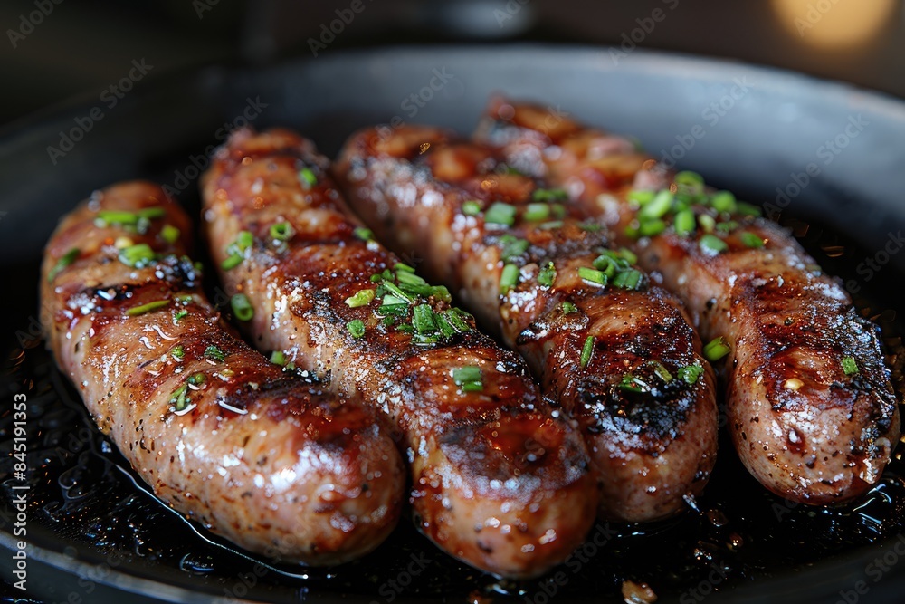 Grilled sausage professional advertising food photography