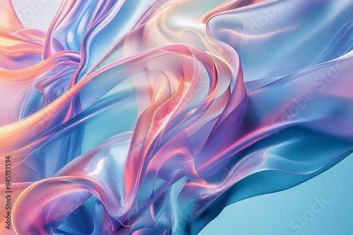 Vibrant Abstract Fluid Art - Digital Waves of Color
