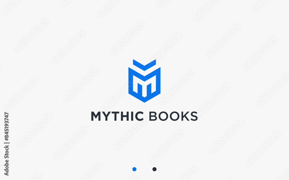letter m with book logo design vector silhouette illustration letter m with book logo design vector silhouette illustration