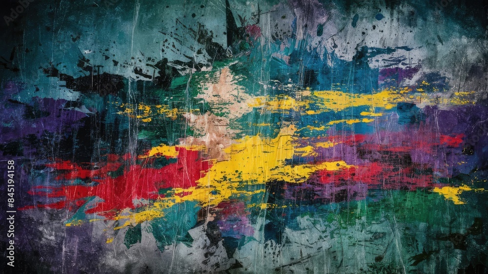 Obraz premium Stunning grunge inspired painting that captures the essence of chaos and energy for background design inspiration