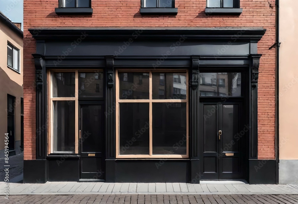 black painted coffeeshop facade black painted coffeeshop facade