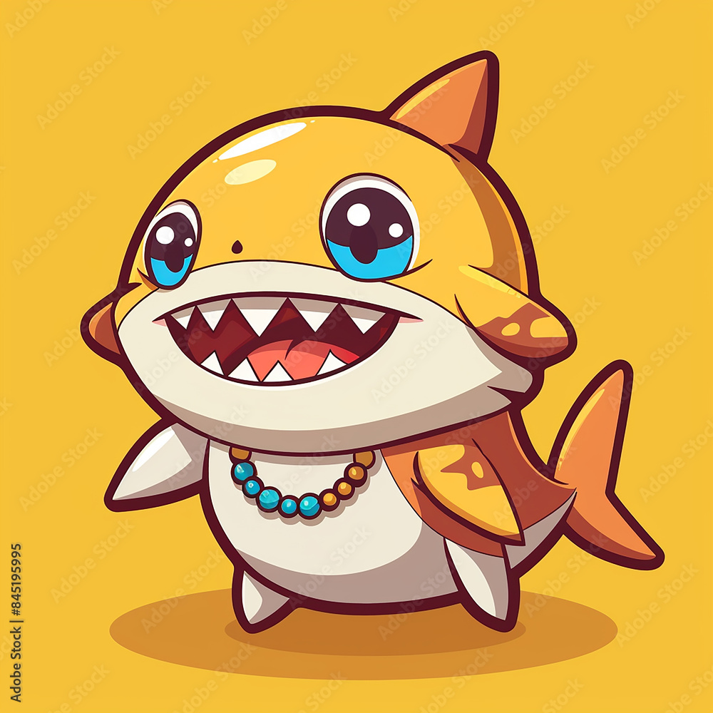 cute_Barracuda_hunting_with_bracelet_cartoon_vec cute_Barracuda_hunting_with_bracelet_cartoon_vec