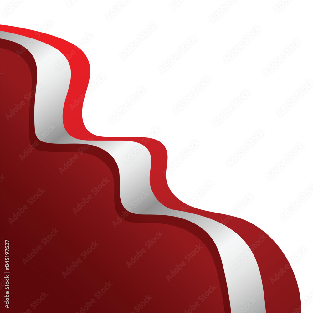 Red And White Indonesian Flag Corner Red And White Indonesian Flag Corner