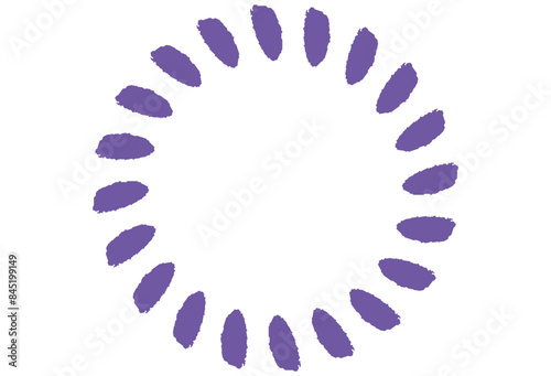 筆タッチの紫色の点のフレーム