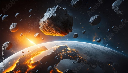 Asteroid images, Asteroid wallpaper, An asteroid is a minor planet, An asteroid struck the Earth and the planet was destroyed photo