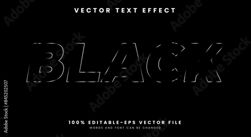 Shiny Black editable text effect Template