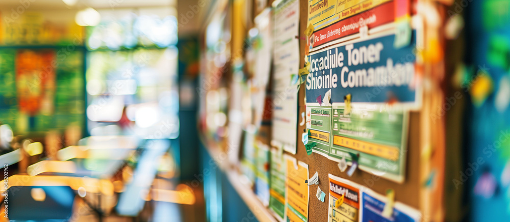 a close-up image of a community bulletin board filled with announcements and events that cater to various cultural and faith traditions, showcasing the inclusivity of the community a close-up image of a community bulletin board filled with announcements and events that cater to various cultural and faith traditions, showcasing the inclusivity of the community
