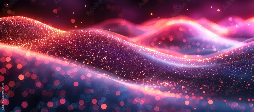 3d rendering picture of a abstract digital landscape with flowing particles. Big data visualization 3d rendering picture of a abstract digital landscape with flowing particles. Big data visualization