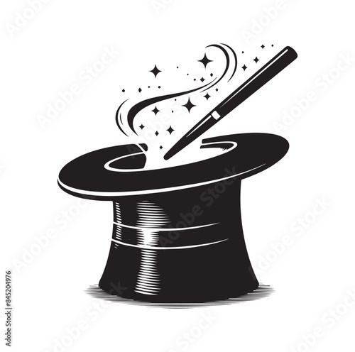 illustration of magician hat, vector art.