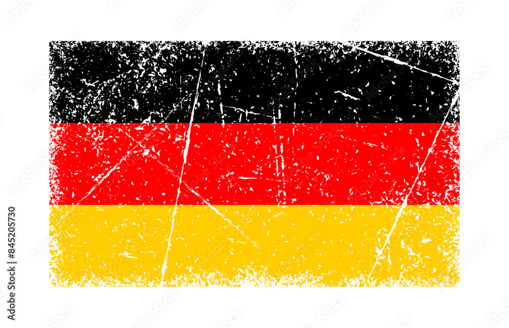 Obraz premium National flag of Germany grunge isolated on white background