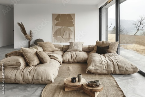 Collection of Large corner sofa with several chairs in the room designs inspiration ideas