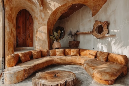 Collection of Large corner sofa with several chairs in the room designs inspiration ideas