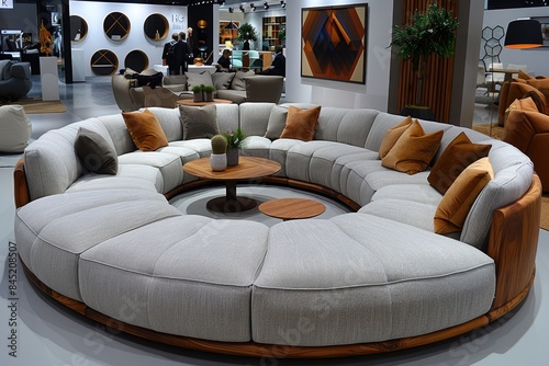 Collection of Large corner sofa with several chairs in the room designs inspiration ideas