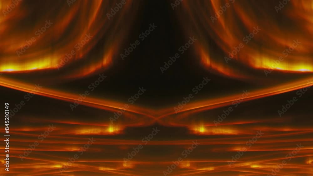 Radiant Tones of a Fractal-looped Aurora Borealis Swirl Against the Backdrop of a Dark Night Sky