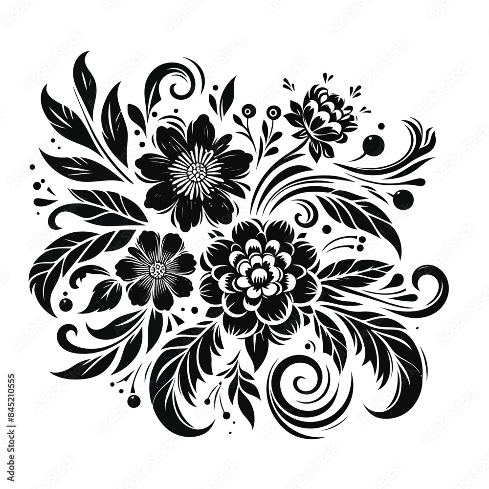 abstract black and white floral pattern background abstract black and white floral pattern background