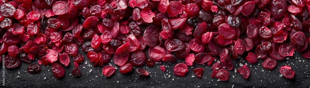 Sweet and Tangy Delight - Dried Cranberries Bed with Sugary Dusting Sweet and Tangy Delight - Dried Cranberries Bed with Sugary Dusting