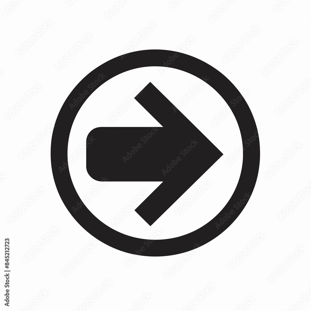 Black and white image of an arrow in a circle Black and white image of an arrow in a circle