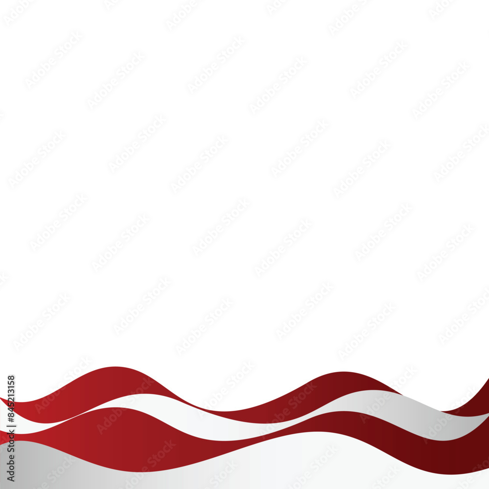 Indonesian Independence Day Wavy Footer Indonesian Independence Day Wavy Footer