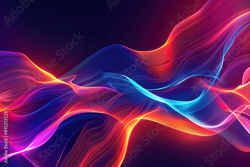 Beautiful texture surface neon wave, design natural abstract background