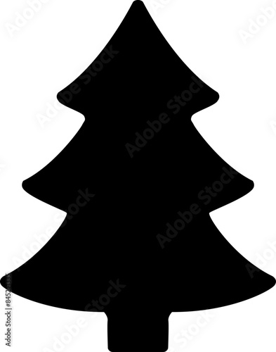 Simple shape Christmas tree silhouette vector.
Christmas tree silhouette.