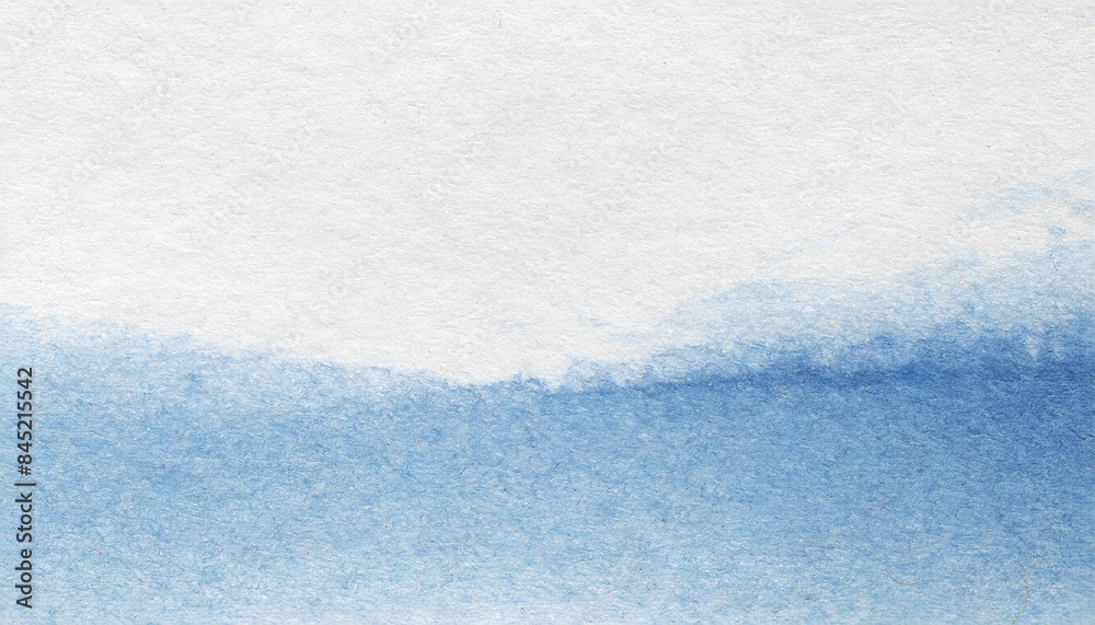 Fototapeta premium Watercolor paper texture with pigment gradient, rough surface, ideal for art supplies and watercolor projects.