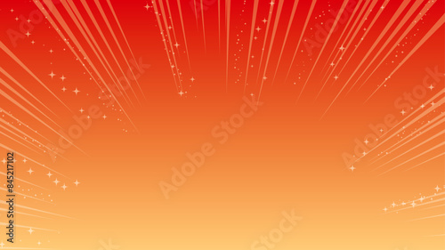 放射線　赤　キラキラ入り　グラデーション