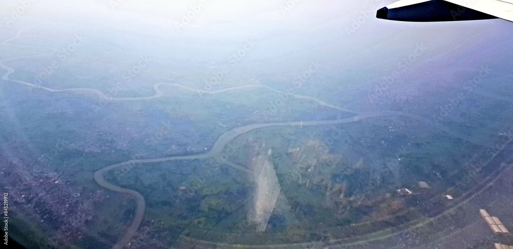 View from Airplane in the Sky