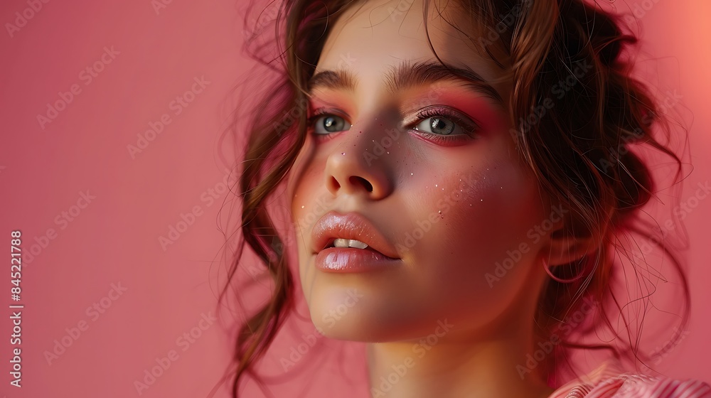Happy millennial woman , looking at camera, smiling. Confident female customer, young student girl, professional head shot portrait, on solid colored background Happy millennial woman , looking at camera, smiling. Confident female customer, young student girl, professional head shot portrait, on solid colored background